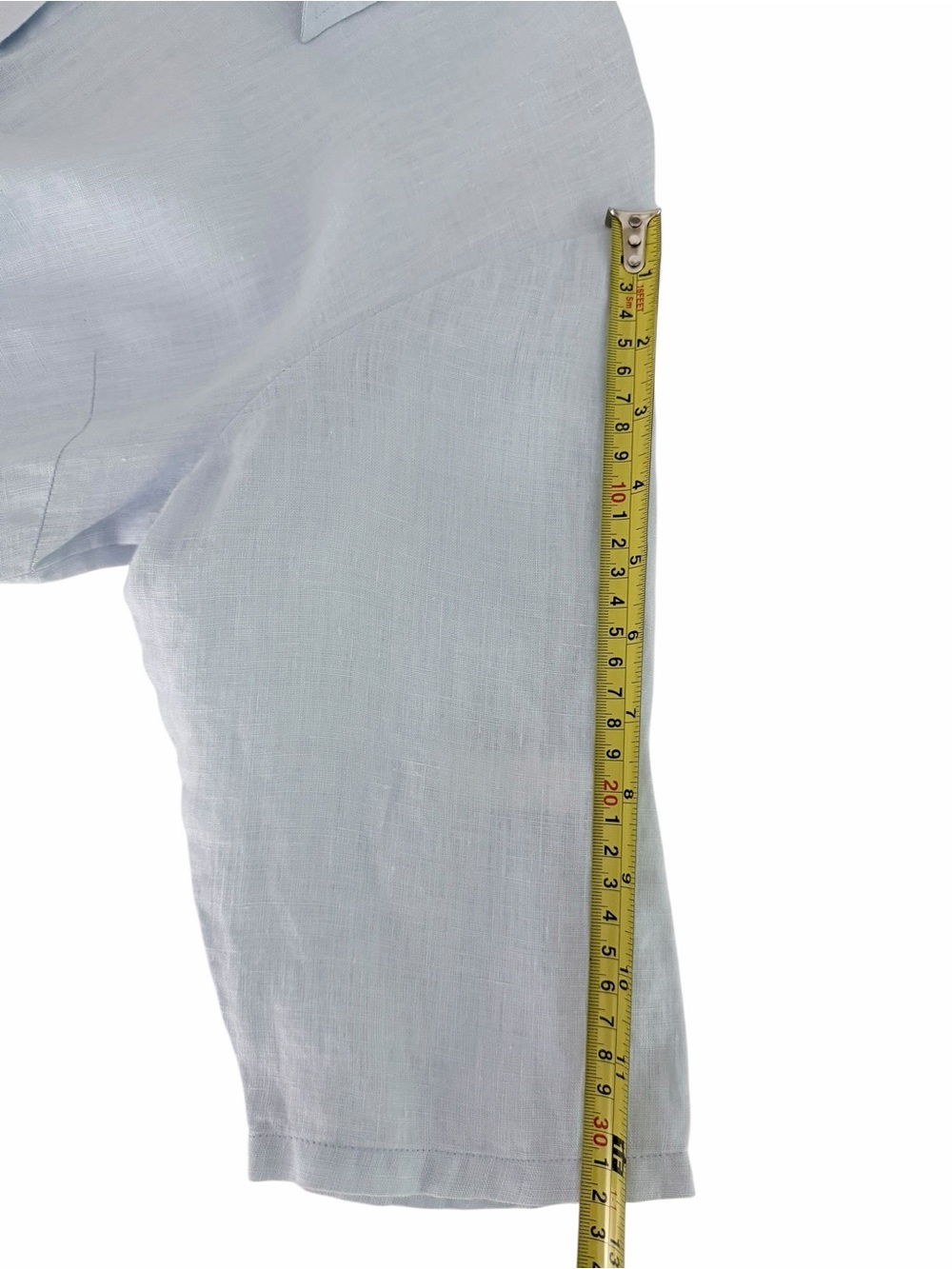 TRISTAN & ISEUT Light Blue 100% Linen Button-Up Shirt Casual size S - Picture 10 of 11